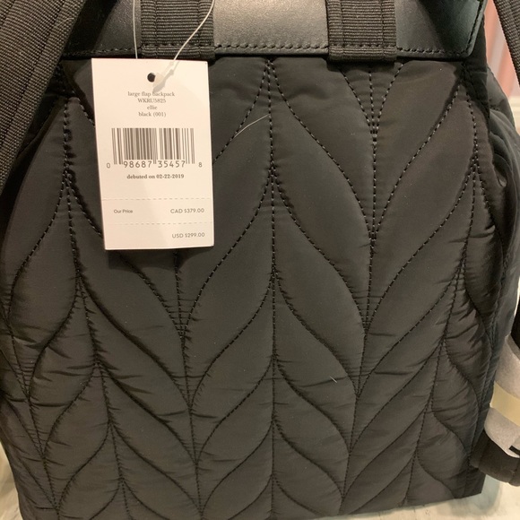 Kate Spade Ellie Large Black Nylon Backpack - Picture 2 of 8